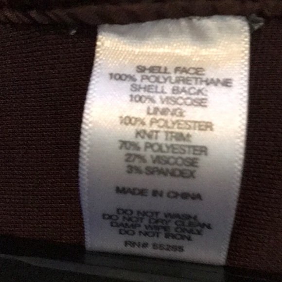 Faux leather brown jacket - Picture 4 of 6